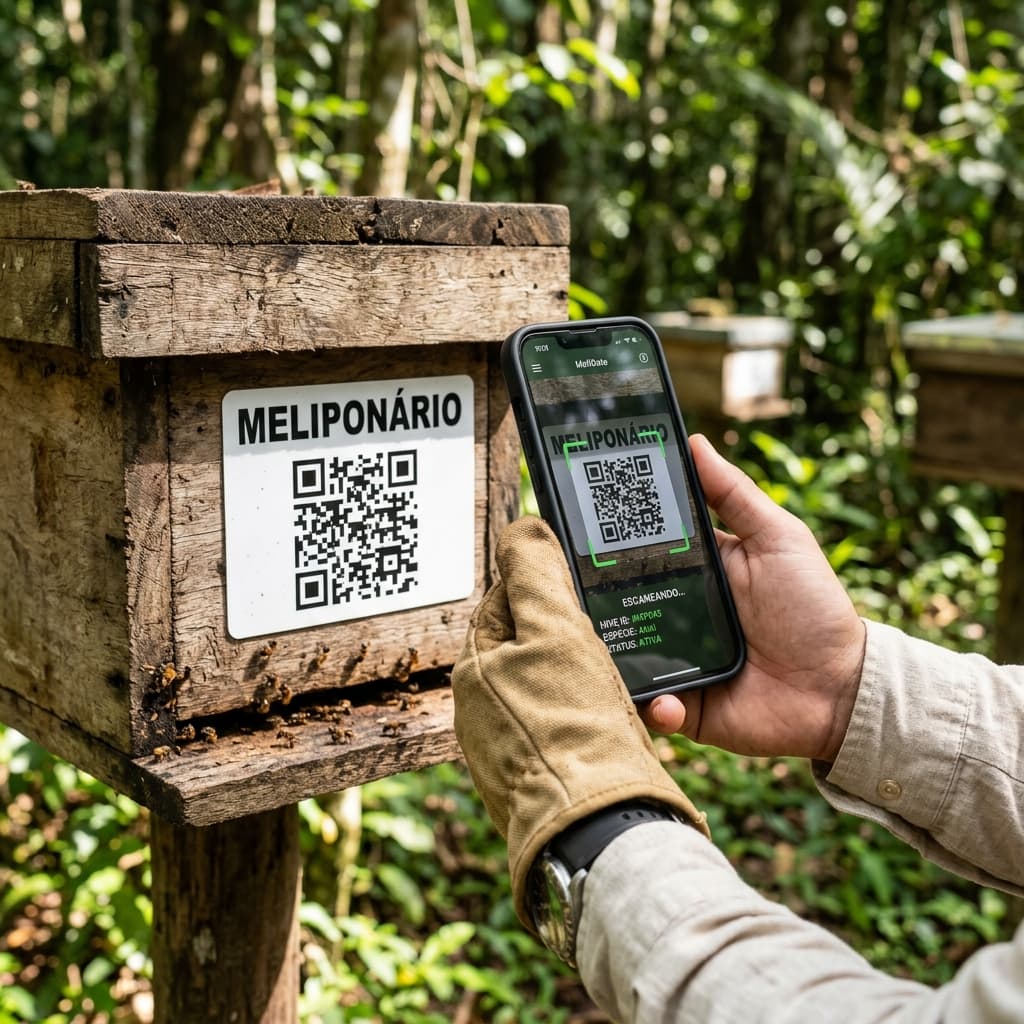 Operação de sistema em campo com QR Code
