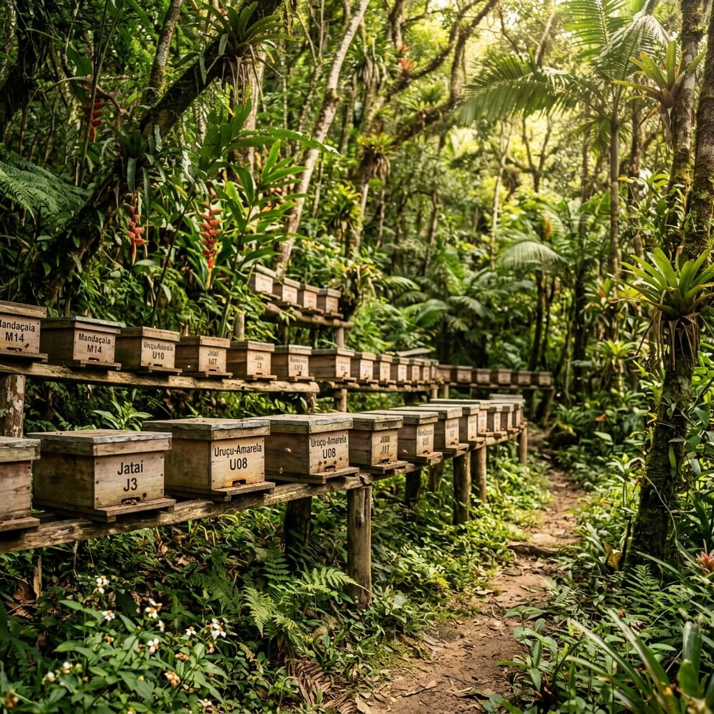 Meliponário na natureza